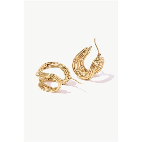 U-Shaped Hoop Earrings - Picture 1 of 4